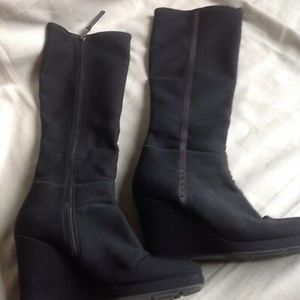 Prada Microfiber Tall Boots